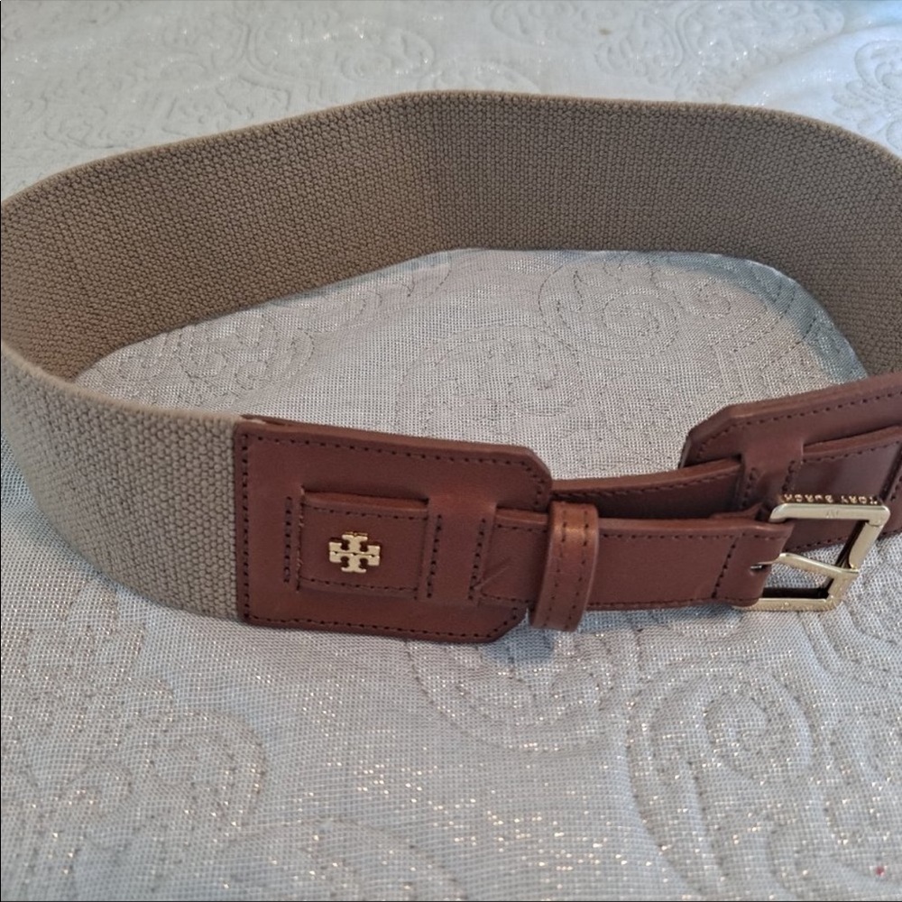 Tory Burch leather and elastic belt